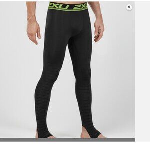 2XU MEN'S ELITE POWER RECOVERY POWER COMPRESSION LARGE BLACK/NERO NEW IN BOX